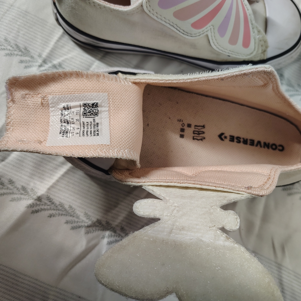 Converse Kids Butterfly Sneakers - Pink and White - Picture 5 of 6